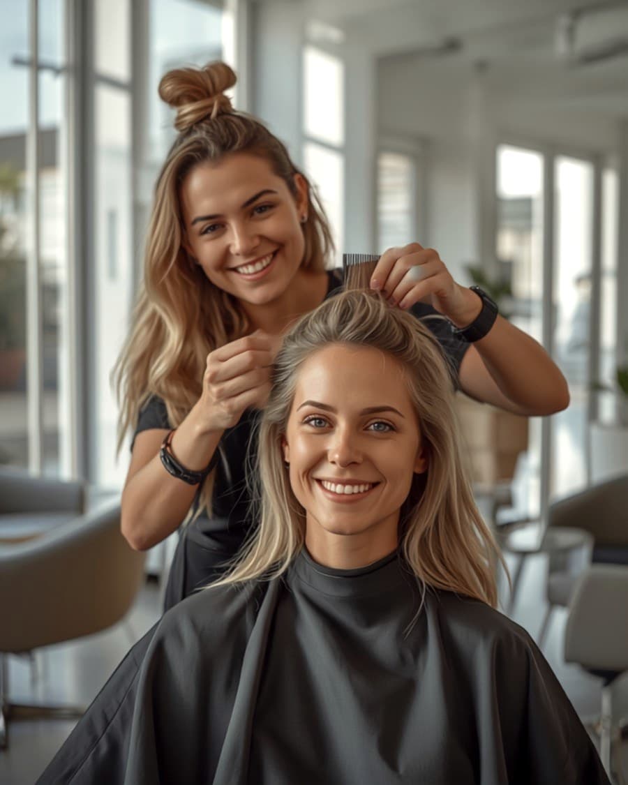 Salons & Barbershops scheduling illustration